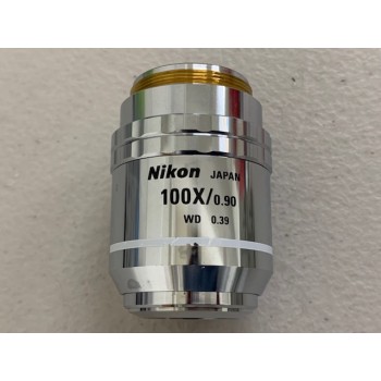 Nikon CF PLAN 100X0.9 ∞/0 BD WD 0.39 Microscope Objective Lens